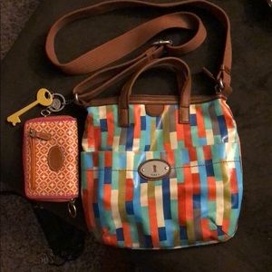 Fossil cross body & wallet